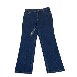 Charter Club Women's Navy Wide-Leg Stretch Denim Jeans Sz 12